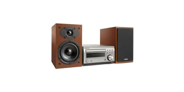 Chaînes Compactes Denon D-m41 Dab Silver Wood excellente qualité 1