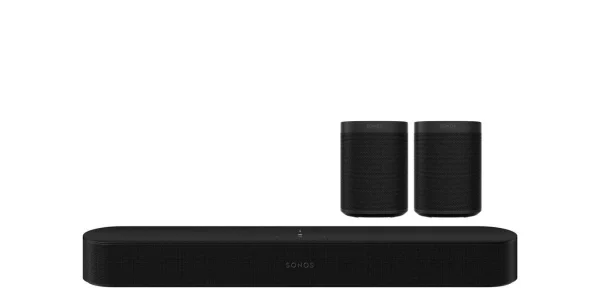 Compositions Home Cinéma Sonos Pack Beam Gen 2 + 2 X One Sl Noir soldes pas cher 1