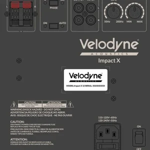 Caissons De Basses Velodyne Impact X 12 Noir officiel 12